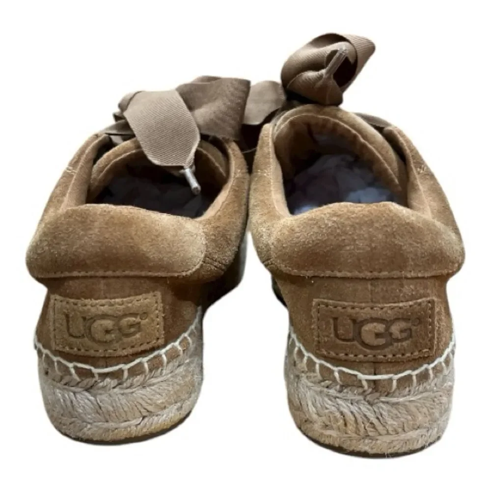 UGG Brianna Suede Chestnut Espadrille Sneaker Size 6